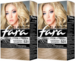 Краска для волос FARA Classic №531 Платиновая блондинка - фото