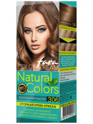 Краска для волос FARA Natural Colors №306 Золотистый каштан - фото