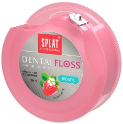 SPLAT Professional DentalFloss Зубная нить КЛУБНИКА объемная, 30 м. - фото