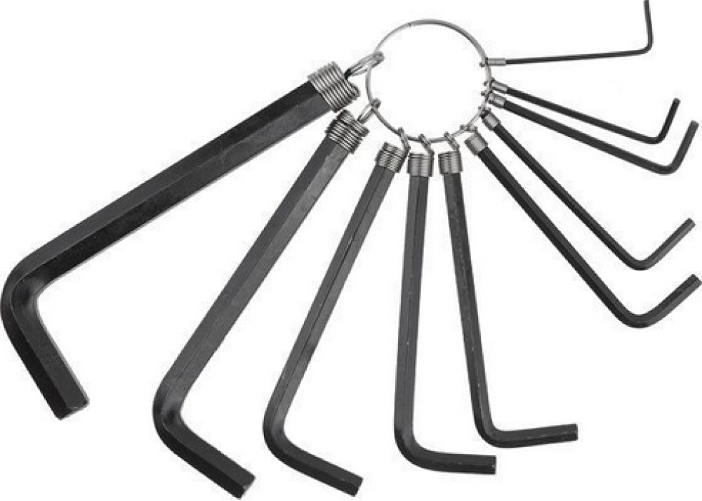 Н-р ключей шестигр. 1,5-10мм 10шт коротк. ВОЛАТ, арт.11005-10