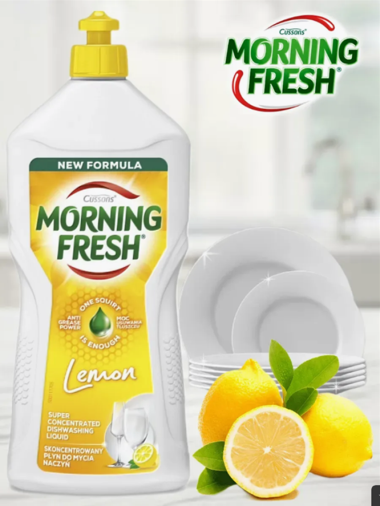 MORNING FRESH Жидкость д/мыт.пос. суперконц. Lemon, 400 мл