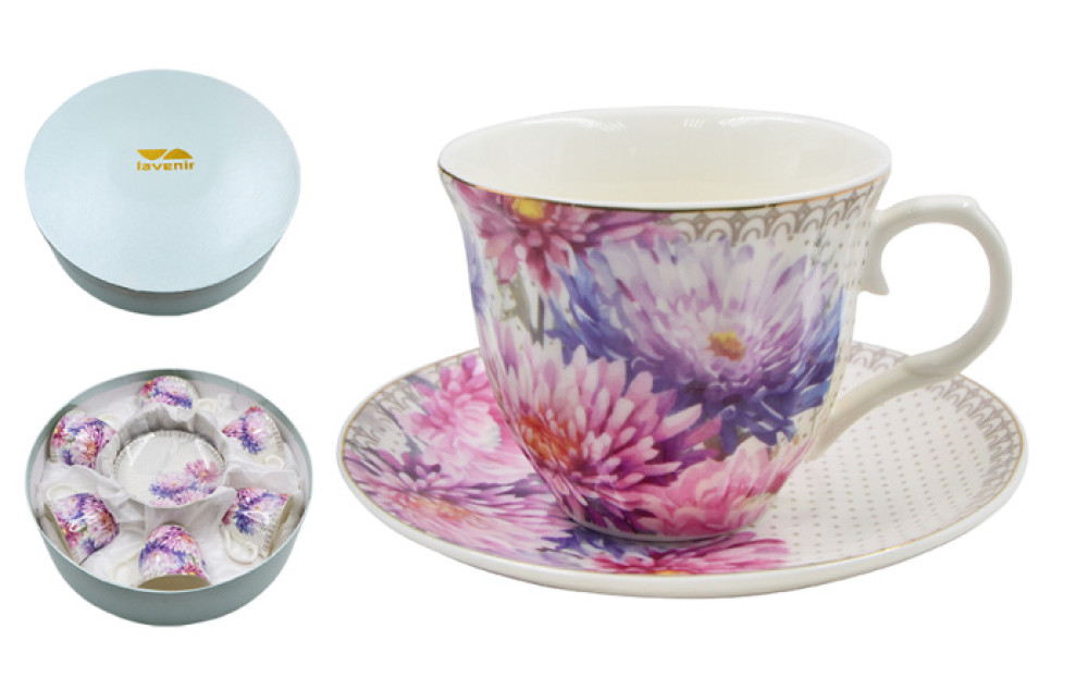 Н-р в круглой коробке (12 пр.) Lavenir 220 мл, 13,5 см, C03-443 12G фа