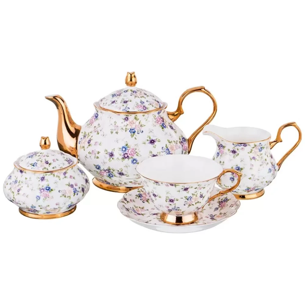 Сервизы, наборы чайные, чайные пары, чайники фарф.