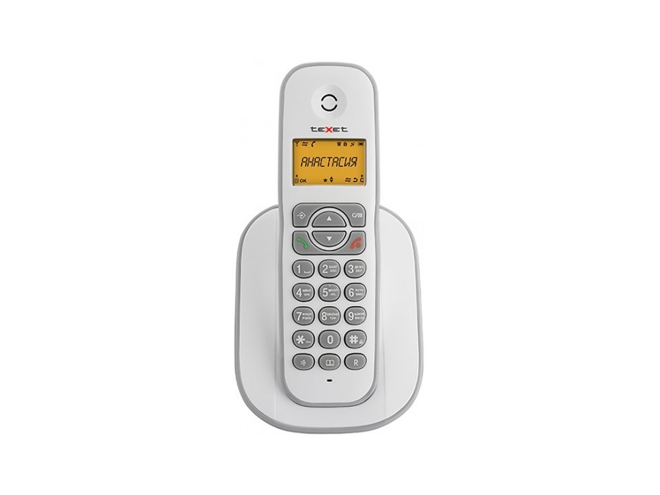 Бесшнуровой телефонный аппарат teXet TX-D4505А белый-серый - фото