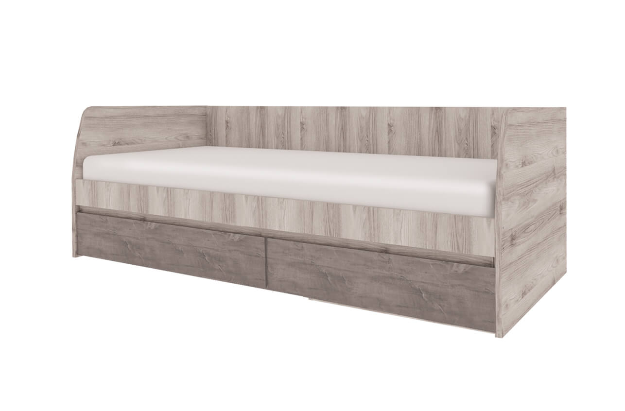 Н-р меб.JAZZ, Кровать 90-2 КАШТАН НАЙРОБИ/ОНИКС - фото