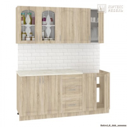 Кухня  Корнелия  РЕТРО 1,8 (Дуб сонома, Мадрид) - фото