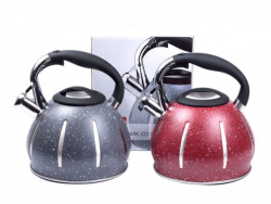 ЧАЙНИК мет.со свистком и пл.ручкой 3 л (арт. GS-04542AFY) - фото