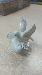 Декор.изделие из керамики-пара голубей 7,5см арт.F1187DS/5