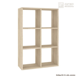 Стеллаж  КМ-33 6-секций (Дуб сонома) - фото