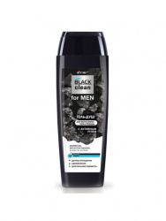 BLACK CLEAN FOR MEN ГЕЛЬ-ДУШ д/мытья волос, тела и бороды 400мл - фото