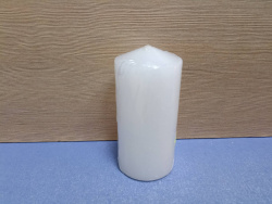 Свеча цилиндр 5,6*12 см белый арт. 52 - 56/120 - фото