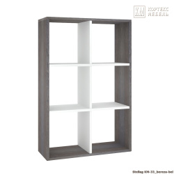 Стеллаж КМ-33 6-секций (Берёза/Белый) - фото