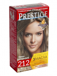 Крем-краска для волос vip's PRESTIGE, тон 212 - темно-пепельный - фото