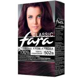 Краска для волос FARA Classic №502А Темно-рубиновый - фото