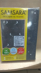 Простыня на резинке (200*180*25 см), арт. 180Пр-3 (бязь) - фото