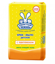 НК Крем-мыло туалетное твердое детское с пантенолом 