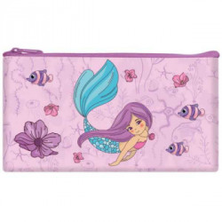 Пенал мягкий арт.ПМП 01-20 Русалочка на сиреневом; - фото