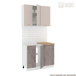 Кухня Корнелия ЛИРА 1,5 (Капучино / Оникс, Королевский опал) - фото