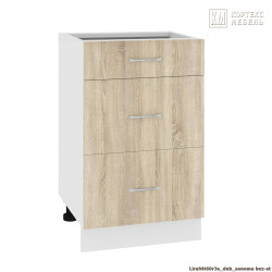 Шкаф-стол Корнелия ЛИРА  НШ60р3ш  без столешницы (Дуб сонома) - фото