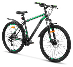 Велосипед AIST Quest Disc/26/18/серо-зеленый/2022 - фото