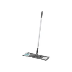 Швабра для пола с насадкой из микрофибры, серая,  арт.43-392019 - фото
