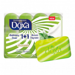 Doxa Moisturizing Cream 1+1 мыло туал. Avocado/Авокадо, 4*80 г - фото