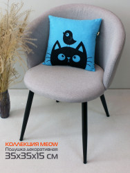 Подушка дек.MEOW. BIRD 35*35*15 арт. 62-158 - фото