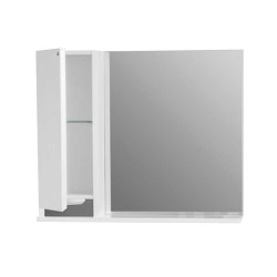 Полка зеркальная со шкафом 60 Бергамо левая, АВН, арт.47.02-01 - фото