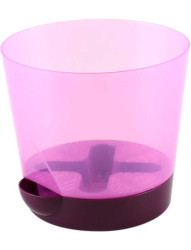 Горшок цв.№1 с под.1,4 л.(горшок пр.фиолетовый, под.фиолетовый) - фото