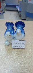 Дек.изд. из керамики-пара голубей 8,5см Арт. V611CES/12 - фото