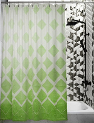 Шторки д/ванной IBIZA GREEN 180*200 п/э - фото