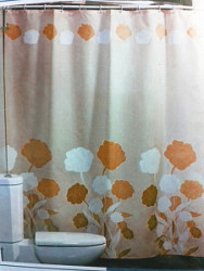 Шторки д/ванной HERBARIUM BEIGE180*200 п/э - фото