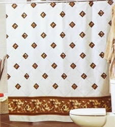 Шторки д/ванной BEZEME BEIGE 180*200 п/э - фото