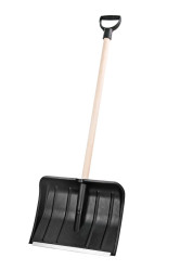 ЛС 00305000 Лопата д/снега Макси 372*489мм (черный, с черенком) арт.6- - фото