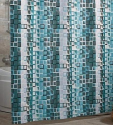 Шторки д/ванной KARE blue 180*200 п/э - фото