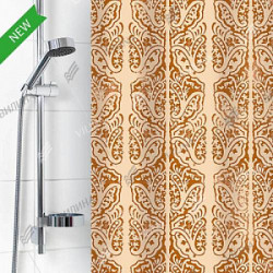 Шторы п/э д/ванной Барокко беж. 180*180 - фото