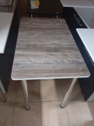 Стол (25 мм, сосна джексон, хром, 600х1000) арт. № 003 - фото