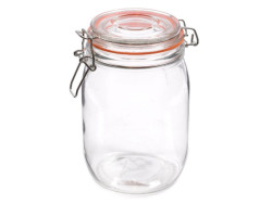 БАНКА Д/СЫП.ПРОД. стекл.1,1 л с клипсой (арт. 6504) - фото