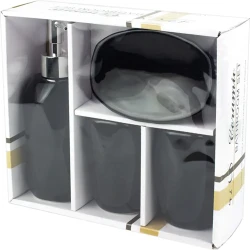 16157-1-2 Н-р д/ванной комнаты, 4 предмета, 2 цвета - фото