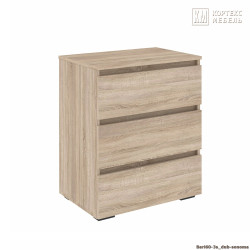 Комод БАРИ  60 3ш (Дуб сонома / Дуб сонома / Дуб сонома) - фото