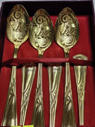 Набор чайных ложек НЧЛ-НЗИ  из нерж.стали с покрытием - фото