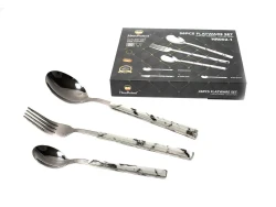 Н-Р СТОЛ.ПР. мет. 36 пр.: 24 ложки, 12 вилок  (арт. HR002-1-36PC/WHITE - фото