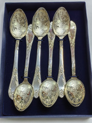 Н-р чайных ложек НЧЛ-НСИ из нерж.стали с покр.серебро - фото