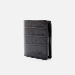 122-07-01-22 Кошелек сув. (нат. кожа). рептилия черный - фото