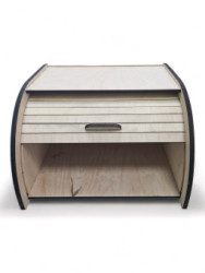 ХК-08 Хлебница массив сосна с декором (360х300х210мм.) - фото