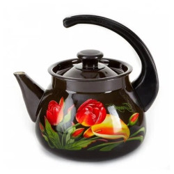 42704-122/6-У4 Чайник сферич. с пл.р. 3л (корич.) Грациозный - фото