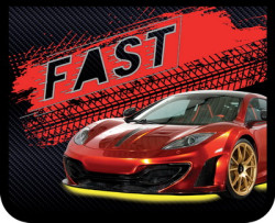 ПМ-А5-29  Папка д/тетрадей А5 пластик., молния сверху с дизайном FAST - фото