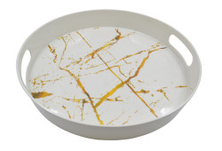 Поднос пластик  (33 см) (107004) круг. - фото