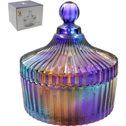 Конфетница 15*14 см, 96392 цвет. стекло - фото