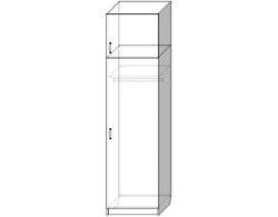 Шкаф однодв.с антрес.ШОА-02-600 25с-231-1055 - фото